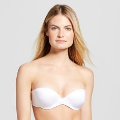 Maidenform Women's Love the Lift Demi Strapless Multiway Bra M094 Fitted Tube Top With Padded Cups, Strapless Bra With Removable Pads For Spring, Summer Strapless Padded Bra, Elegant Strapless Bra For Spring, Multiway Bra, String Bikinis, Target, Drive, Bra