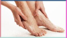 These natural methods will help you exfoliate your face at home for glowing skin while avoiding abrasives and plastic microbeads. Foot Scrub Recipe, Homemade Foot Scrub, Dead Sea Salt Scrub, Baking Soda Benefits, Sea Salt Scrubs, Pedicure At Home, Foot Scrub, Scrub Recipe, Sugar Body Scrub