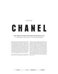 the cover of chanel's book, hey pretty baby with the high heels on