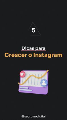 a book cover with an image of a graph on it and the text 5 dicass para crescero o instagramm