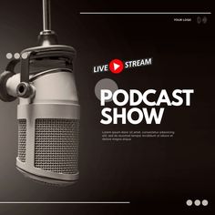 a microphone with the words live stream on it and an image of a microphone attached to it