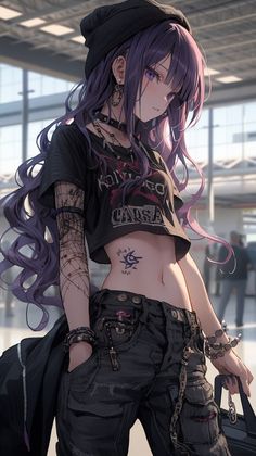 Girl With Purple Hair, Kawaii Drawing, Cosplay Kawaii, Naruto Cosplay, Anime Hair, Cute Art Styles