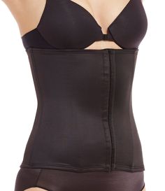 From TC Fine Shapewear&#x2C; this X-Firm waist cincher features: extra firm control double-ply design flexible stays for added support full hook-and-eye front closure nylon/spandex machine washImported. Best Corset, Slim Shapewear, Full Body Shaper, Perfect Posture, Steel Boned Corsets, Waist Trimmer, Waist Training Corset, Waist Training, Waist Cincher