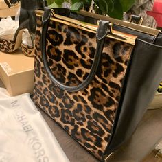 Brand New Never Used Very Classy And Elegant Willing To Negotiate Prices Chic Leopard Print Bags For Errands, Leopard Print Rectangular Satchel For Shopping, Elegant Evening Bags In Tortoiseshell, Leopard Print Bag With Gold-tone Hardware And Top Handle, Leopard Print Bags With Gold-tone Hardware For Shopping, Leopard Print Top Handle Bag With Gold-tone Hardware, Leopard Print Leather Top Handle Bag, Designer Rectangular Bag In Leopard Print, Designer Leopard Print Travel Bag