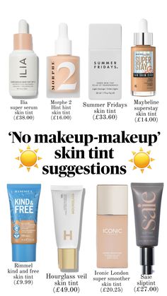 Skin tint recommendations #beauty #makeup #skintint Skin Tint Products, Skin Tint Drugstore, Makeup For Neutral Skin Tone, Skin Tint Makeup Look, Makeup For Combination Skin, Skin Tint Makeup, Best Skin Tint, Face Tint, Makeup Recommendations