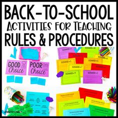 back to school activities for teaching rules and procedure