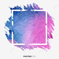 an abstract blue and pink background with a square frame in the middle, on top of a