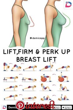 the poster shows how to do an exercise with dumbs and push ups for women