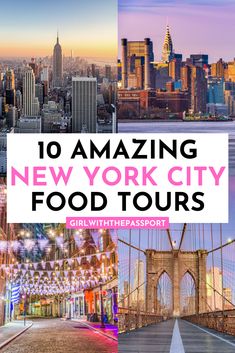 the new york city food tours with text overlay