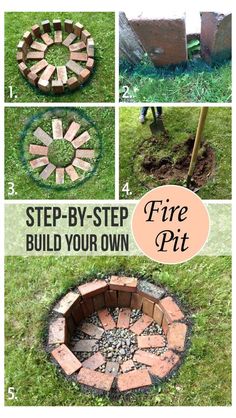 how to build an outdoor fire pit with bricks