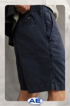 Flex is durable and designed to give you just enough stretch to move with no problem/Soft, lightweight cotton-linen blend/Zip fly with interior drawcord waist/Front pockets/Back welt pockets/These shorts are Real Good: Made with the planet in mind & Welt Pocket, Welt Pockets, Cotton Linen, Linen Blend, American Eagle Outfitters, American Eagle, Women Jeans