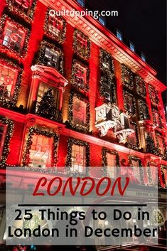 the london christmas lights with text overlay reading 25 things to do in london in december