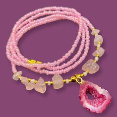 Handmade Pink Beads with Natural Raw Rose Quartz Chips and Quartz Crystal Gemstone Pendant Gold Detail Waist Beads Waist Chain Belly Chain Body Jewellery  Gold screw clasp Made to fit  Waist line / Upper hip line / hip line  Rose quartz is known as the crystal of unconditional love. It's said to boost feelings of self-love and foster loving relationships with others.  Check out more of my waist Beads collection 🤍 https://etsy.me/3JbHvCJ Beads Waist, Loving Relationships, Beads Collection, Raw Rose Quartz, Waist Beads, Jewellery Gold, Belly Chain, Les Sentiments, Waist Chain