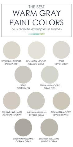 the best paint colors to use for walls and ceilings in your home, according with different shades