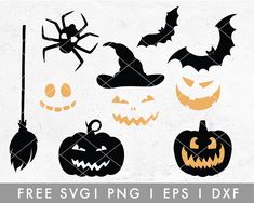 halloween pumpkins and bats svg files