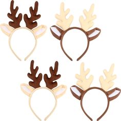 PRICES MAY VARY. Size detail: the size of these reindeer antler headbands are approx 21.5 x 23 cm/ 8.46 x 9.05 inch in size, the horn are approx 11.5 cm/ 4.5 inch in height, and the inner is 11 cm/ 4.33 inch in diameter; With nice flexibility, making it an ideal size to fit kids, teens and most adults, easy and comfortable to wear, won't bring extra burden on your head, allow for a long time wearing Quality material: these Christmas reindeer headbands are made of quality plastic and plush, stuff Hair Bands For Kids, Reindeer Ears, Christmas Dress Up, Deer Horns, Antler Headband, Horn Headband, Reindeer Headband, Up Costume, Holiday Party Favors