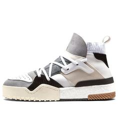 Adidas Alexander Wang x AW BBall 'Cream' CM7824 (SNKR) Adidas Alexander Wang, Cream Shoes, Grey Sneakers, Nike Shoes Women, Adidas Tubular Defiant, Stylish Sneakers, Wedge Sneaker, White Cream, Moda Fashion