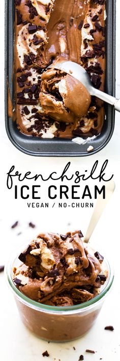 an ice cream dish with chocolate and nuts in it