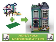 Andrea's House Lego Houses, City Ideas, Lego Group, The Neighbourhood