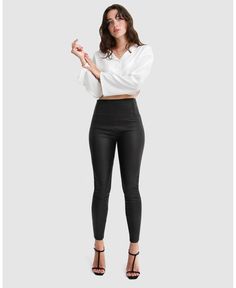 in stock Sleek High Rise Bottoms For Spring, Sleek Stretch Bottoms For Spring, Sleek High Waist Spring Pants, Sleek High-waist Spring Pants, Sleek Tight Pants For Spring, Versatile Tight Pants For Spring, Versatile Tight Bottoms For Night Out, Yoga Pants Fit, Coated Leggings