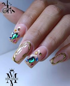 3d Gold Nail Art, Cancun Nails, She’ll Nails 3d, Mc Nails, Nail Pro, Super Nails