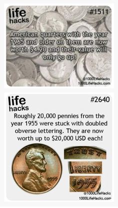 the back side of an american quarter coin with text that reads, life hacks