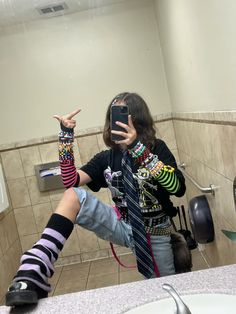 Colorful Goth, Scene Fit, Decora Outfits, Gay Outfits, Future Clothing, Super Cool Stuff, Badass Outfit, Alt Aesthetic, Kandi Kid