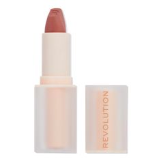 Wifey Dusky Pink Lip Allure Soft Satin Lipstick - Revolution Beauty | Ulta Beauty Makeup Revolution Lipstick, Revolution Lipstick, Eyebrow Eyeshadow, Too Faced Concealer, Makeup Bag Organization, Satin Lipstick, Neck Cream, Foundation Shades, Skincare Tools