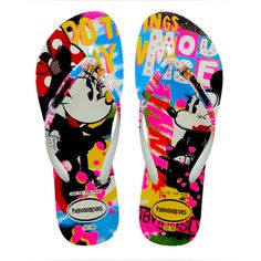 Havaianas Slim Disney Stylish Flip Flops Usa Size 7/8 Multicolor Fun Non-slip Round Toe Flip Flops, Fun White Round Toe Flip Flops, Fun Non-slip Flip Flops, Fun Multicolor Synthetic Flip Flops, Disney Summer Sandals With Round Toe, Disney Round Toe Sandals For Summer, Disney Round Toe Summer Sandals, Stylish Flip Flops, Summer Shoes