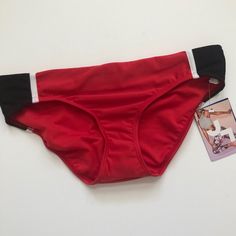 New With Tag! Brand Is Joy Lab Sold At Target. Size Small. Halter Swim Top, Swim Suit Bottoms, Women Swimsuits, Womens Swim, Black Red, Lab, Target, Black And Red, Red