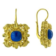 Catherine Of Aragon Lapis Lazuli Earrings Catherine Of Aragon, Replica Jewelry, Lapis Earrings, Lapis Lazuli Earrings, Art Deco Diamond Rings, Blue Lapis Lazuli, Lapis Lazuli Stone, Ear Candy, Aragon