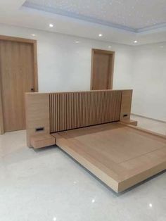 bed design modern wooden Beautiful Bed Designs, Wood Bed Design, Bed Platform, Bedroom Door Design, Bedroom Decor Design