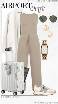 Women's Traveler Jumpsuit curated on LTK Comfy Airplane Outfit, Womens Travel Outfits Airport Style, Spring Outfits For Italy, Travel Clothes Women Airplane, Nude Outfit Ideas, Capsule Basics, Cabo Outfits, Travel Outfits For Women, Ltk Outfits