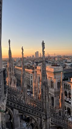 an aerial view of the city and its cathedrals