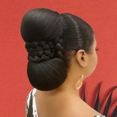 Our CRISTOLI hair bun PETUNA is one of my favorite designs! Perfect hair bun black women updo bun hairstyles, black wedding hairstyles and natural hair updo. It is a large hair bun with a braid design in the center and on the sides. This hair bun has a soft, Afro-straight texture so it works for both relaxed and natural hair. You can wear it vertically or turn it sideways and wear it horizontally. I get so many compliments when I am wearing this hair bun! I originally intended for this to be the Updo Cabello Natural, Pony Styles, Antonio Silva, Black Women Updo Hairstyles, Black Hair Bun, Natural Hair Wedding, Gem Hair, Black Hair Updo Hairstyles, Black Wedding Hairstyles