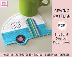 this is an image of a sewing pattern for a camper or trailer on the table