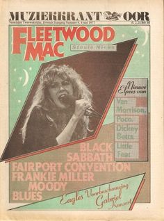 an old concert poster for fleetwood mac