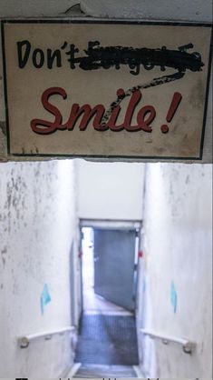 a sign that says don't enter your smile