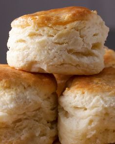 several biscuits stacked on top of each other