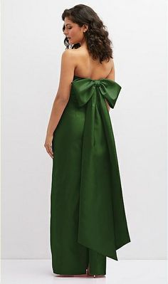 Strapless Draped Bodice Column Bridesmaid Dress With Oversized Bow In Celtic | The Dessy Group Different Dress Designs, Floor Length Evening Gowns, Gemstone Bridesmaid Dresses, 2024 Formal Dress Trends, Mother Of The Bride Cocktail Dresses, Kelly Green Bridesmaid Dresses, Jewel Tones Bridesmaid Dresses