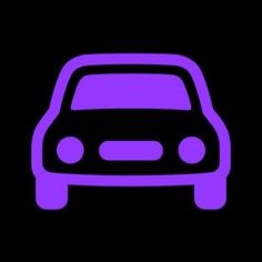 a purple car on a black background with the word's logo in the center