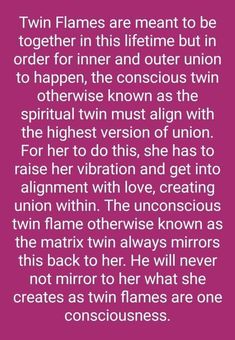 the quote for twin flames is shown in pink