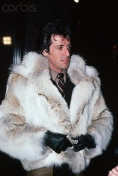 Stallone Movies, Fur Coat Men, Fur Coat Outfit, Mens Fur Coat, Fox Fur Jacket, Mens Fur, Sylvester Stallone, Fur Fashion, Fox Fur