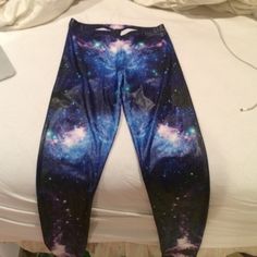 Never Worn Galaxy Leggings Size L Stretch Blue Bottoms From Urban Outfitters, Blue Stretch Bottoms From Urban Outfitters, Urban Outfitters Full-length Stretch Bottoms, Fitted Purple Leggings For Loungewear, Purple Full Length Leggings For Loungewear, Stretch Full-length Bottoms From Urban Outfitters, Urban Outfitters Stretch Pants For Loungewear, Urban Outfitters Stretch Full-length Pants, Urban Outfitters Full-length Stretch Pants