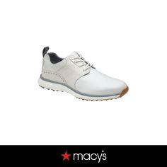 in stock White Slip-resistant Golf Shoes With Round Toe, Functional White Golf Sneakers, Sporty White Golf Shoes With Ortholite Insole, Classic White Golf Sneakers, White Slip-resistant Low-top Golf Shoes, Functional Golf Shoes With Branded Insole, White Leather Golf Shoes, White Round Toe Golf Shoes For Outdoor, White Lace-up Golf Shoes With Perforated Toe Box