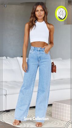 Ultimate Guide to Finding the Perfect Women's Jeans Blue And White Casual Outfits, Quince Clothing Brand, Neautral Clothing Aesthetic, Summer Fashion Casual, Boyfriend Denim, Outfit Jeans, Mode Inspo, Looks Style, Outfit Casual