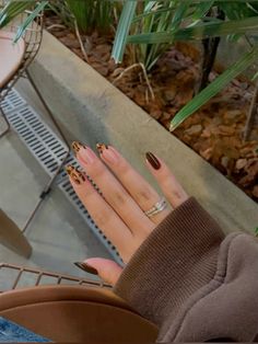 unhas em gel | inspiração unhas | oncinha E Tattoo, Brown Nails, Types Of Nails, Nail Decorations, Nude Nails, Almond Nails, Stylish Nails, Beautiful Nails