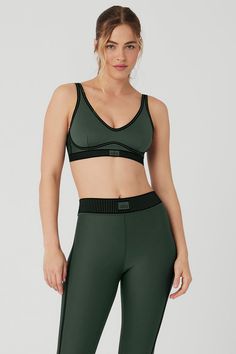 Airlift Line Up Bra - Black | Alo Yoga Versatile Nylon Sports Bra For Training, Sporty Nylon Activewear With Seamless Construction, High Stretch Padded Sports Bra For Workout, Padded Nylon Sports Bra With High Stretch, High Stretch Padded Nylon Sports Bra, Padded Stretch Sports Bra For Athleisure, Athleisure Padded Stretch Sports Bra, Athleisure Stretch Padded Sports Bra, Nylon Sports Bra For Light Exercise