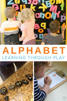 the alphabet learning through play is fun and easy to do with your child's hands