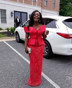 Red Wedding Guest Dress, Red Wedding Guest Dresses, Africa Style, Kente Styles, Lace Styles, Africa Fashion, African Dresses, Wedding Outfits, African Wear